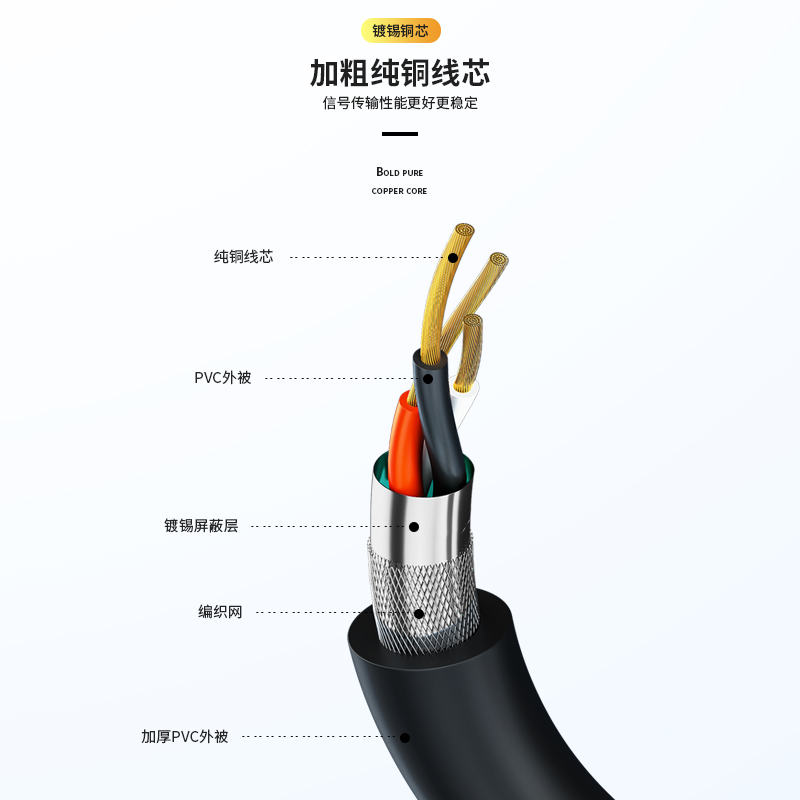 千天(QANTOP)3.5转卡侬母音频线 麦克风接电脑声卡连接线 2米黑色 QT-KNM003高清大图