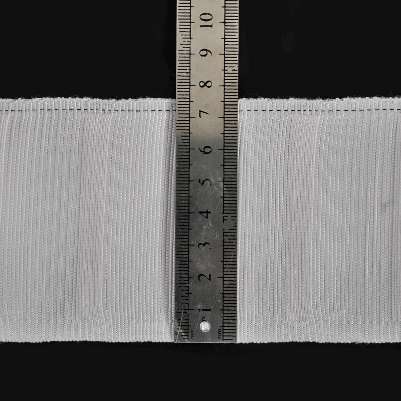 萌成窗饰7.5cm加厚高密棉布带白色多孔带挂钩窗帘窗纱辅料配件_2 2.5孔距（一卷足3.5斤）
