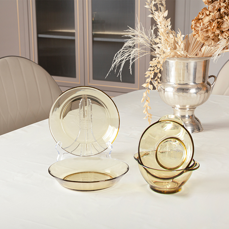 康宁pyrex 玻璃餐具4a件组(2个小汤盘+2个带耳碗)PX-SY4A/HP高清大图