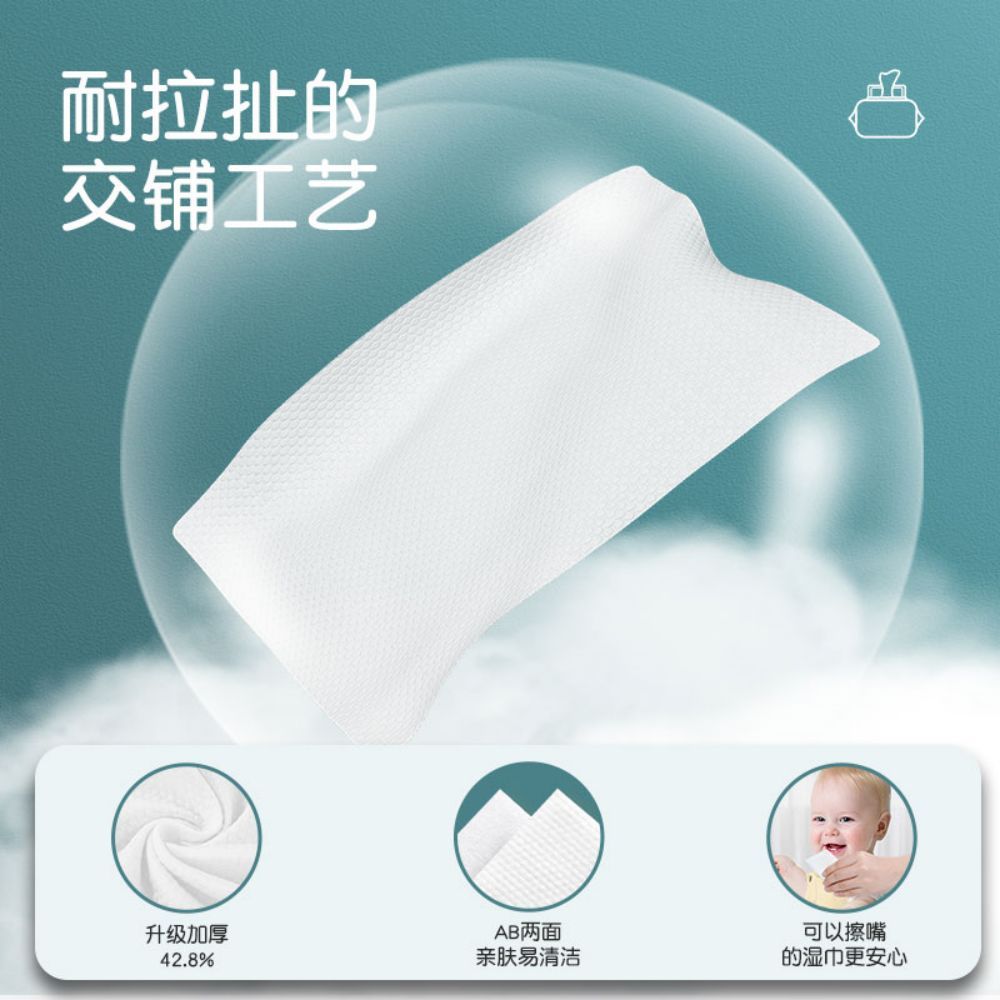 蓝漂LP-36464亲肤柔软湿巾改版(绿叶)80片*3包高清大图