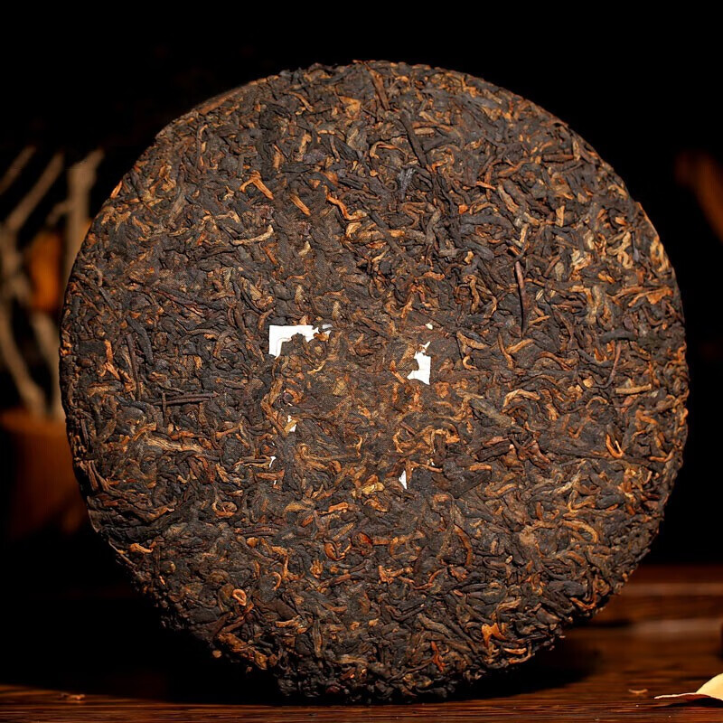 大益 茶叶 普洱茶熟茶 唛号茶2014年7592饼茶357g饼茶 拼配高清大图