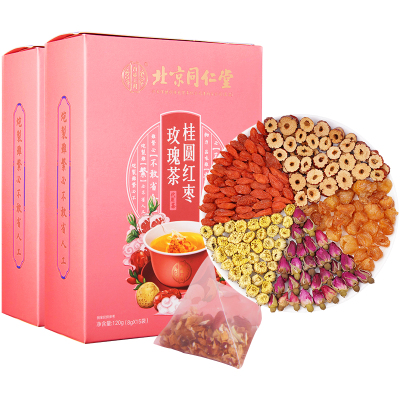 内廷上用北京同仁堂桂圆红枣玫瑰茶120g*2盒