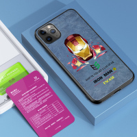 ESCASE苹果11pro手机壳iPhone11pro保护套香水味全包防摔混纺布艺香水潮牌抖音同款男女可爱动漫卡通钢铁侠