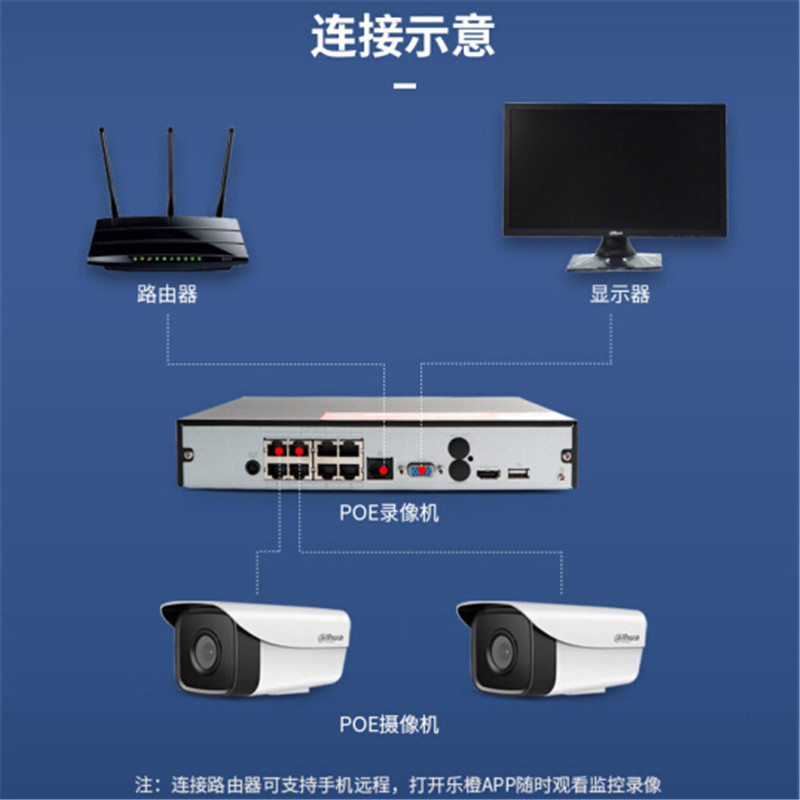 大华(alhua)DH-P30摄像头 300万监控摄像头POE 网络高清带录音红外夜视30米监控器 H265存储