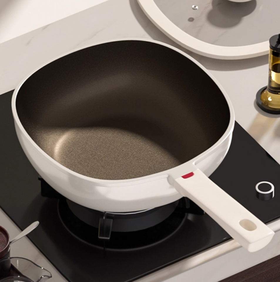 温仑山(Velosan)钛陶不粘小方锅24cm高效导热均匀加热耐用易清洗