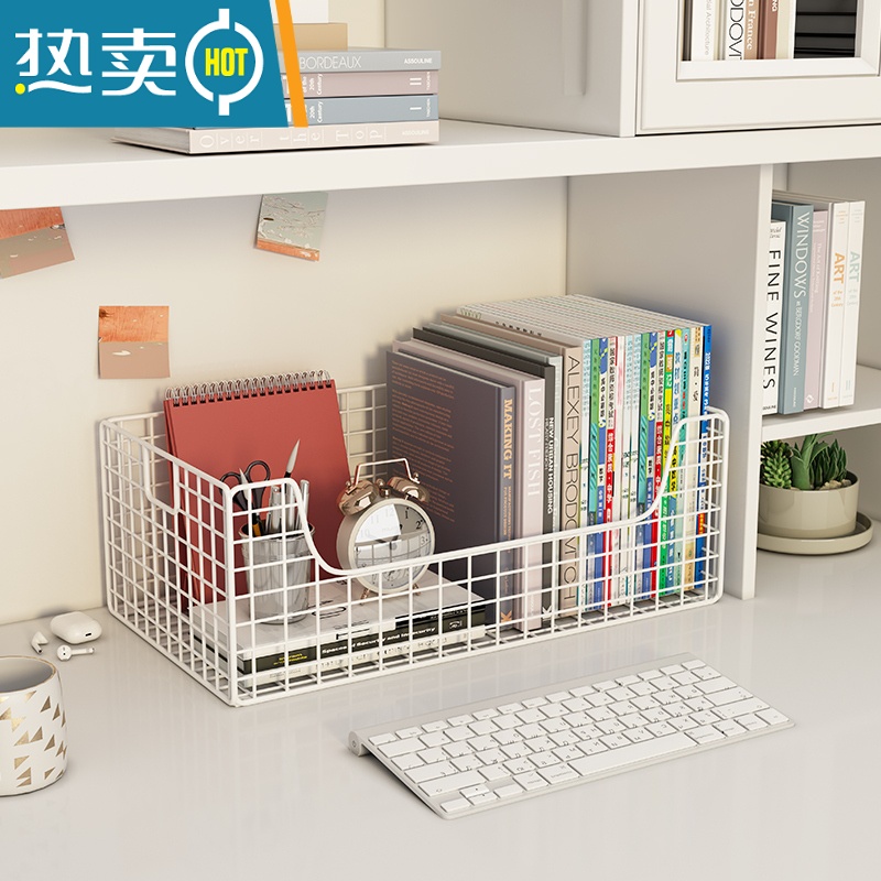 XIANCAI桌下书包置物架带轮移动篮书桌旁家用收纳柜学生放书本落地小书架高清大图