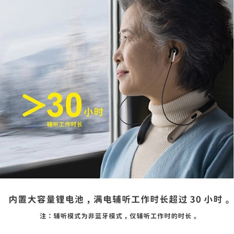Edifier/漫步者辅听1号助听老年智能蓝牙耳机颈挂脖式耳聋耳背年轻人辅助听器精致包装品质送礼爸妈适用长续航辅听星夜银高清大图