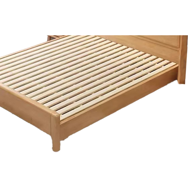 铭羽洋实木床120cm+床头柜套高清大图