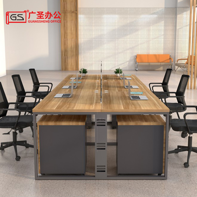 GS广圣 1.2米办公桌电脑桌职员桌钢木桌 JH1312 张高清大图