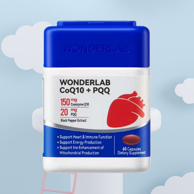 WONDERLAB 万益蓝辅酶Q10+PQQ软胶囊60粒双效合一黄金搭配健康体质心脏护血管 中老年营养保健高清大图
