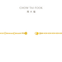 周大福ING系列 拉丝猫眼链镯足金手链女黄金镯子(工费:580计价)F233798