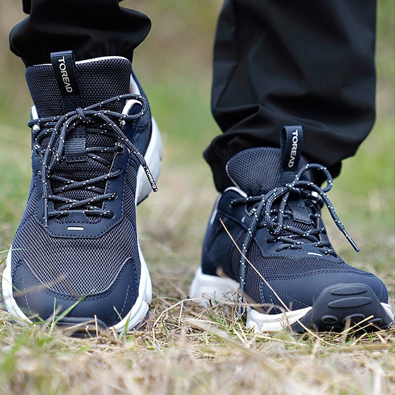 探路者男鞋夏季网布透气户外鞋男春夏防滑耐磨轻便户外徒步鞋男式运动户外防撞轻量徒步登山鞋