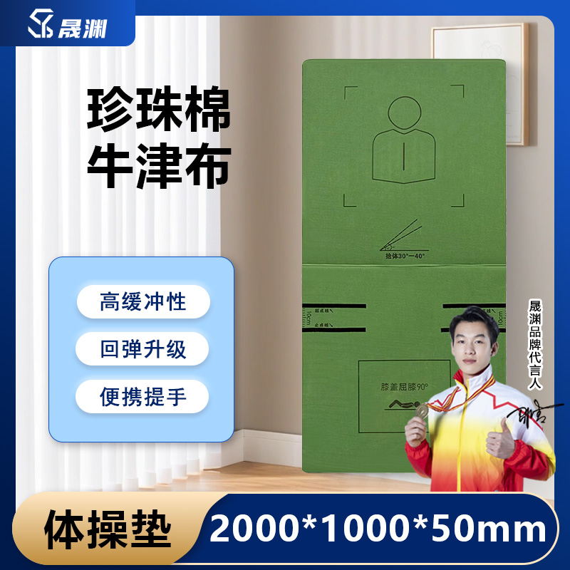 晟渊 YT215仰卧卷腹训练垫仰卧起坐折叠垫[牛津布两折叠] 5个装 200*100*5cm高清大图