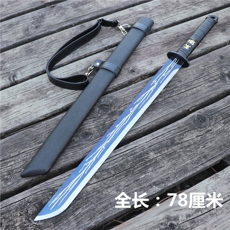 唐横刀锰钢刀具一体长刀剑车载防身冷兵器汉唐宝剑武术镇宅未开刃|野狼