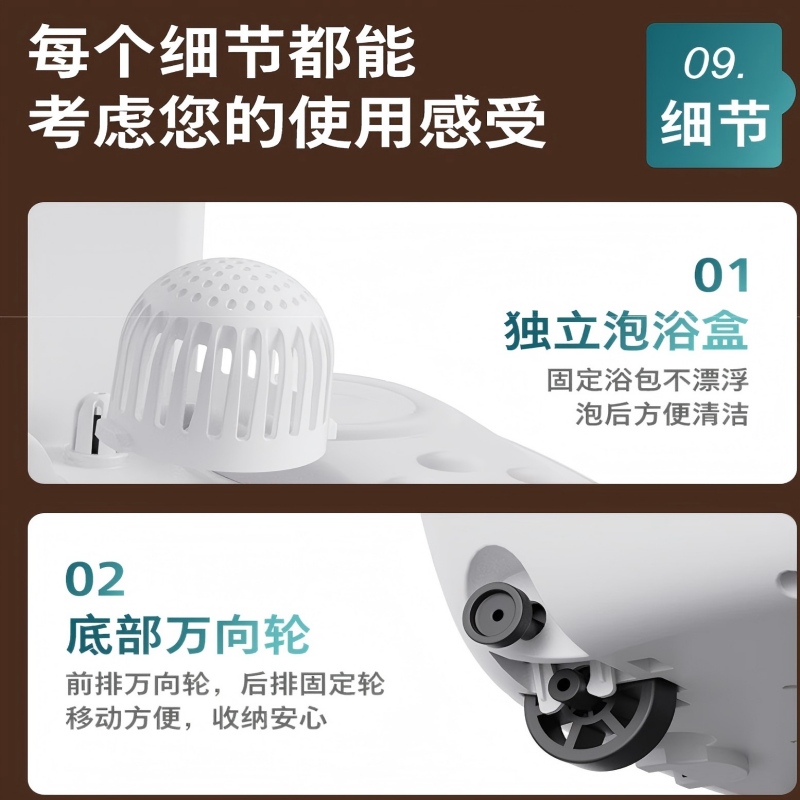 飞利浦足浴按摩器PPM3212F高清大图