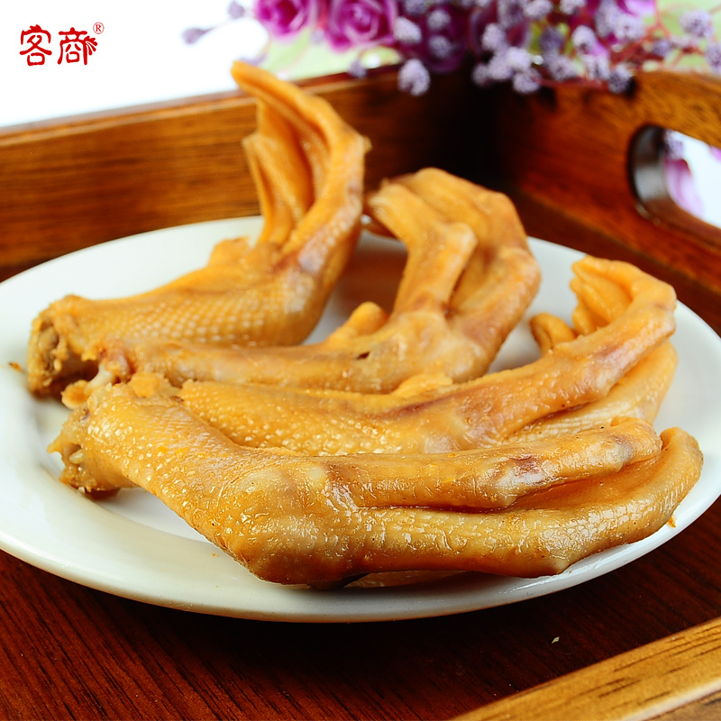 [梅州助农馆]客商 客家盐焗食品 休闲零食 梅州地标特产 香辣鸭爪 350g