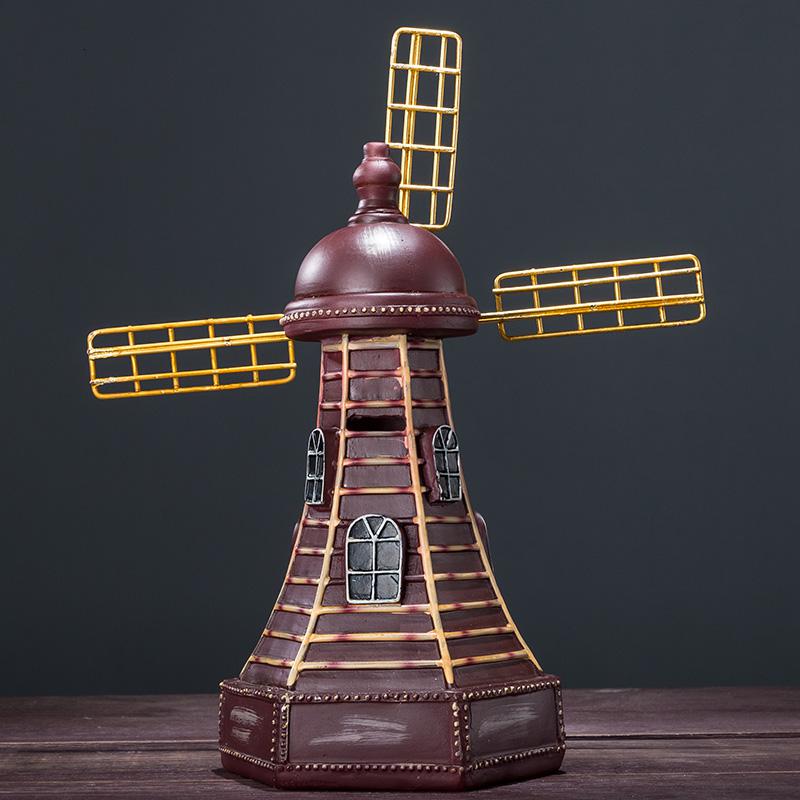 美帮汇美式乡村荷兰风车模型摆件酒吧咖啡客厅店铺装饰品创意摆设礼品高清大图