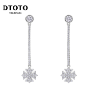 DTOTO 纯银耳钉女简约长款耳饰耳坠