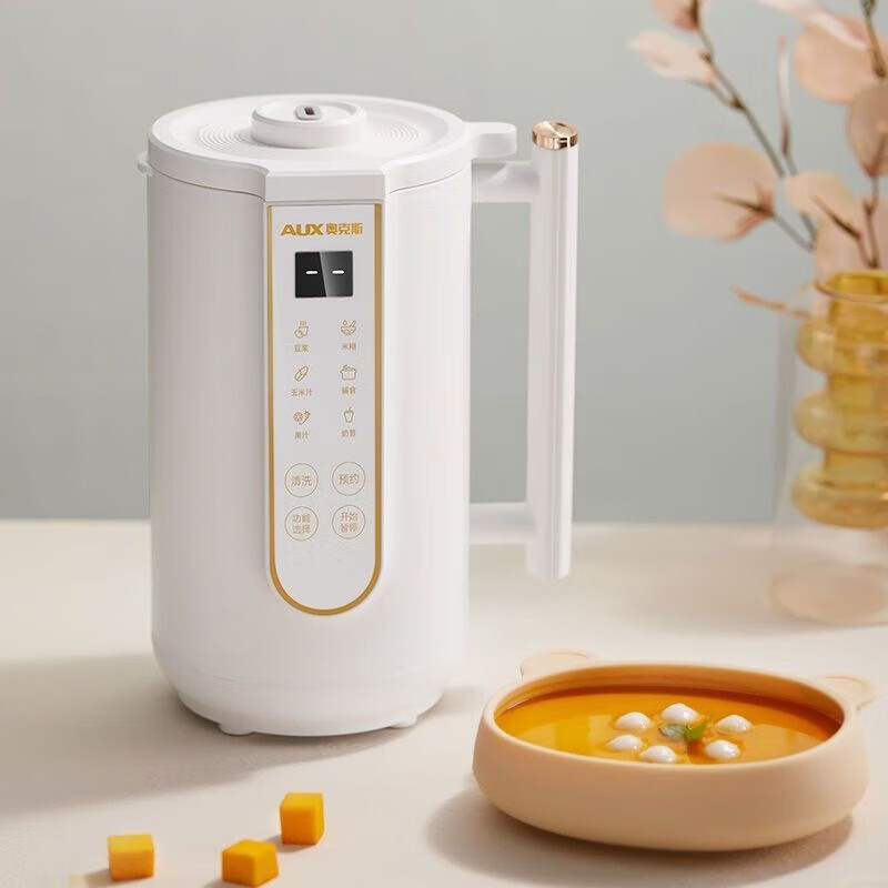 奥克斯(AUX)豆浆机家用小型全自动免洗迷你轻音破壁机 冷热双打HX-PB9735 容量0.6L / 台高清大图