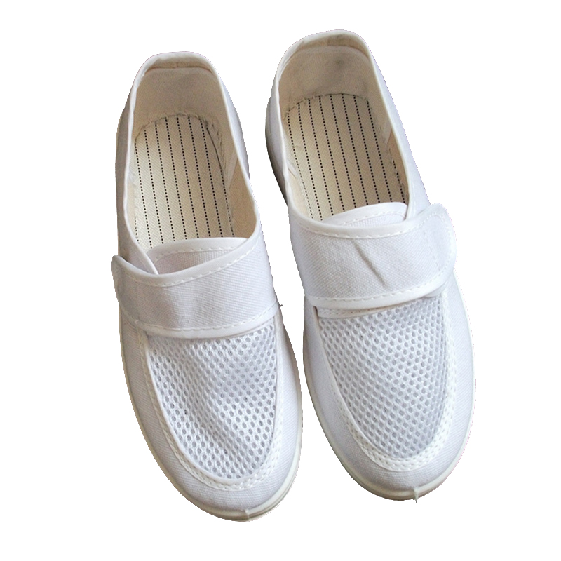 劳安斯盾 防静电无尘洁净开网魔术贴鞋 lasd-pu004-w 白色 35