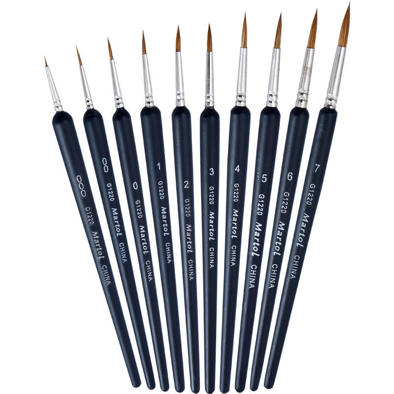 美术勾线笔画笔水粉水彩勾边描线笔狼毫绘画毛笔学生用品