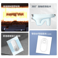 JOMOO九牧 蹲便器水箱套装卫浴整套蹲坑蹲厕便池前排水防臭大便器14095/14136