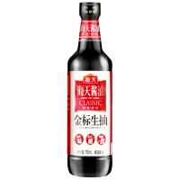 （两件9折 三件85折）海天金标生抽750ml 加量大支装（500ml+250ml） 阳光酿造酱油炒菜调味家用 海天出品