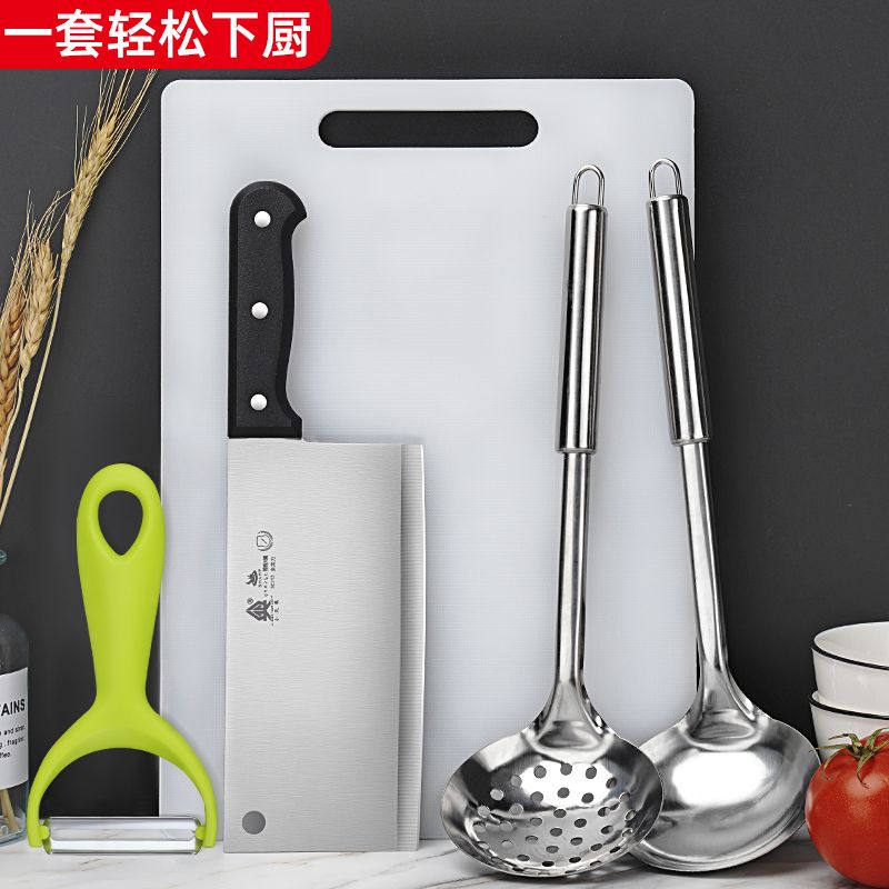 不锈钢厨房刀具切菜刀菜板套装切片刀水果刀削皮刀家用W8169高清大图