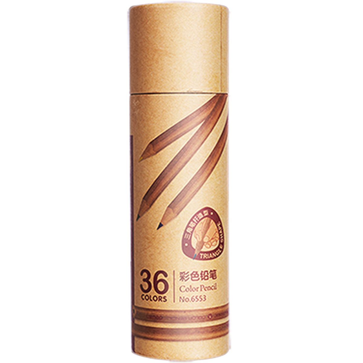 得力6553-36色彩色铅笔(多色)36只/筒(单位:筒)