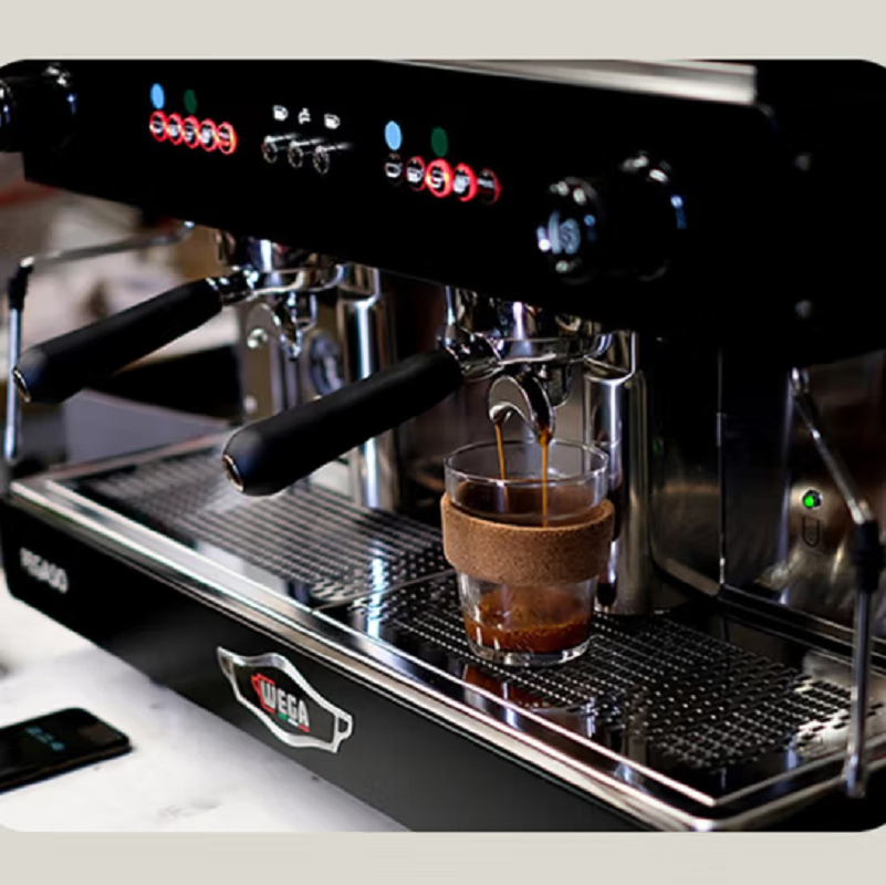 德龙(DeLonghi) WEGA Pegaso 毕加索意式高杯电控半自动手动咖啡机大型商用开店e61 双头电控黑色高清大图