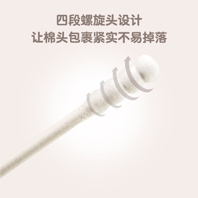 茶花(CHAHUA) 棉签掏耳朵1000支纸轴成人挖耳双头化妆棉棒高清大图