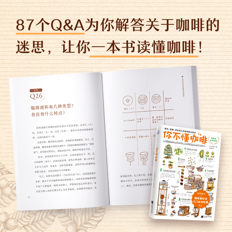 [正版图书]你不懂咖啡书全新修订版 石胁智广咖啡知识百科江苏文艺出版社 书生活饮食文化书籍插画大师手绘插图高清大图