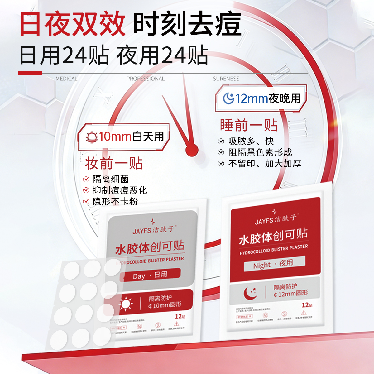 洁肤子水胶体创可贴*2盒高清大图