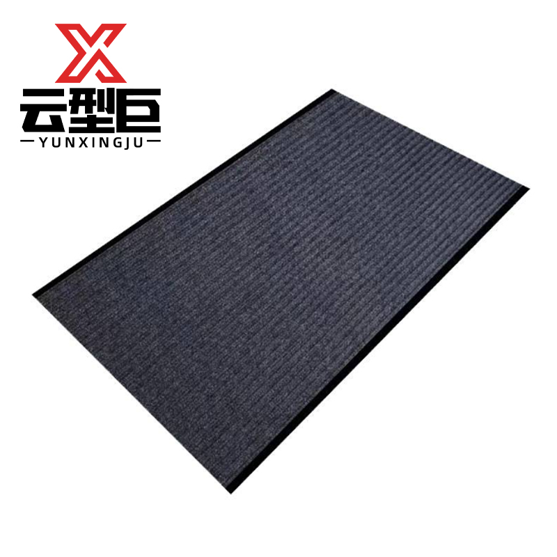 云型巨 条纹地毯 大面积铺满可裁剪入户门地垫地毯防滑进门门垫脚垫 灰色2m*15m 单位:卷高清大图