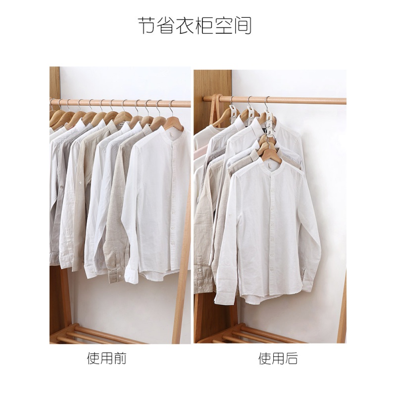 多功能衣架连接挂钩 家用挂衣架卡扣多层节省空间收纳衣架 三维工匠高清大图