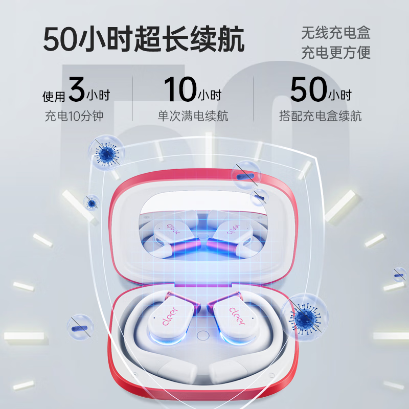cleer一诺推荐ARC3不入耳开放式杜比声空间音频AI智能无线蓝牙游戏耳机电竞低延迟挂耳式适用华为苹果16 锦鲤白