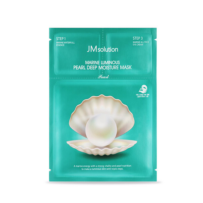 JM solution 蜂蜜蜂胶面膜 玻尿酸精华 保湿补水修复提亮蚕丝面贴膜 海洋珍珠三部曲面膜10片/盒