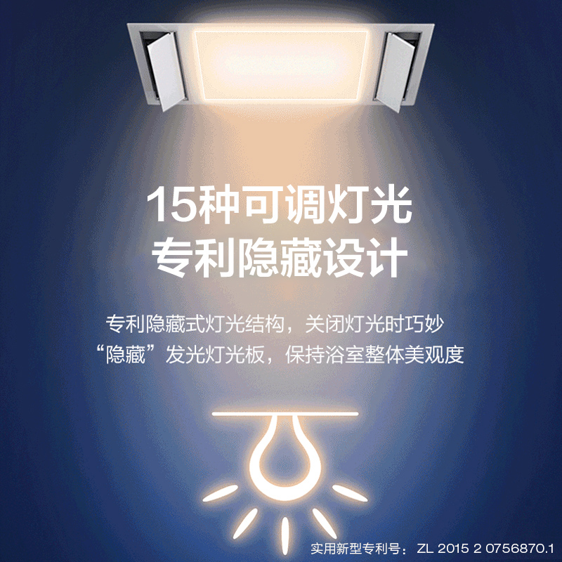 科勒风暖式浴霸卫生间多功能灯暖风暖一体照明暖风机石膏顶21465T高清大图