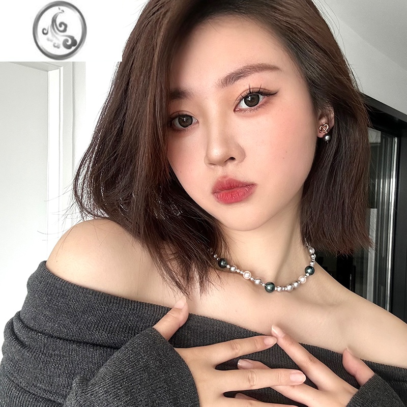 JiMi消失的她倪妮同款大溪地手工串珠珍珠项链独特高级小众个性锁骨链