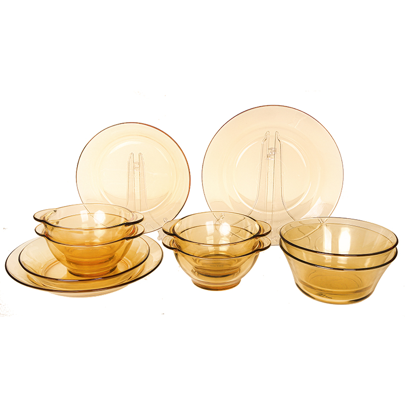 康宁pyrex 玻璃餐具10b件组(2个大汤盘+2个小汤盘+4个带耳碗+2个小色拉碗)PX-SY10B/HP高清大图