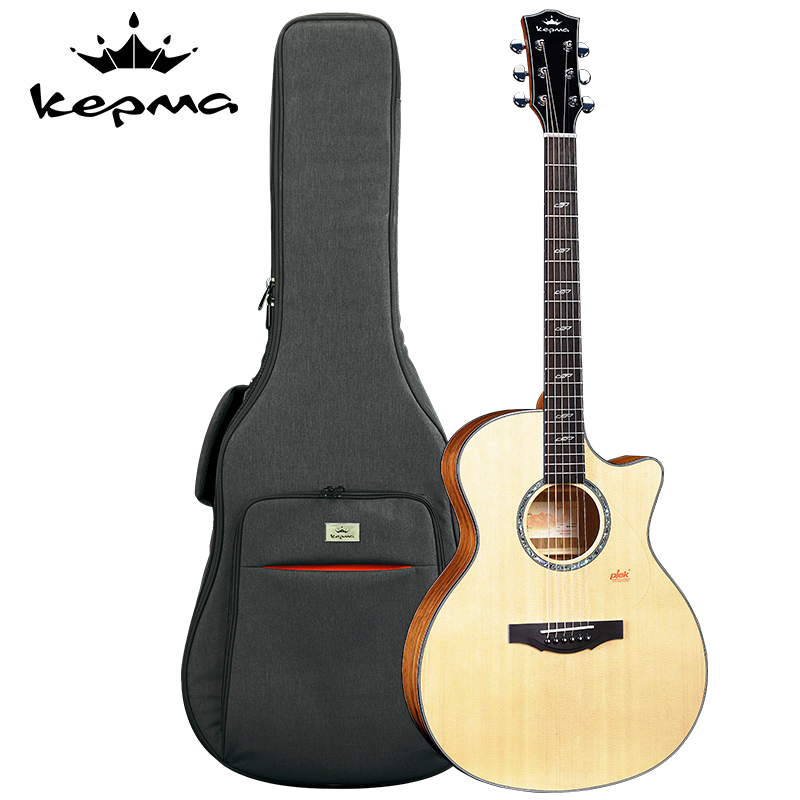 kepma卡普马f2sga云杉单板吉他升级考级款民谣吉它原木色41英寸