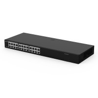 睿易 锐捷24口全千兆网管交换机 RG-ES224GC 安防监控 企业级办公监控工程交换器 黑色