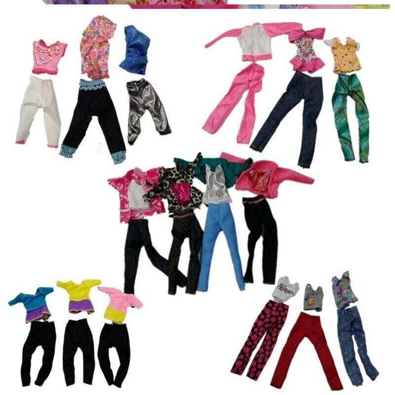 女孩玩具巴比礼服衣服洋娃娃换装短裙休闲古装时装芭比公主服装。 古装裙子 随机3件高清大图