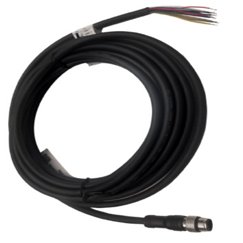 华睿科技 3000P电源线+网线 CABIO-M12A12-XXRJP-05 IO电源线-黑色-5M 不涉及维保高清大图