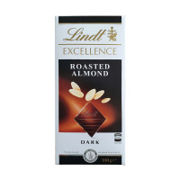 LINDT瑞士莲特醇排装杏仁黑巧克力100G