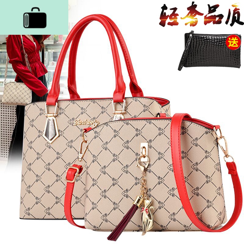 子母包2020新款百搭潮女士单肩斜跨包夏季时尚斜挎包大容量手提包NEWLAKE高清大图