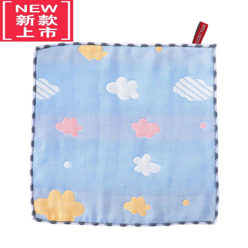 可莉允幼儿园小毛巾挂绳钩方巾新生婴儿童热敷纱布口水巾洗脸擦手巾图片