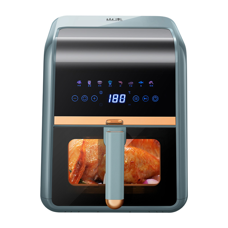 山本空气炸锅5L大容量可视蒸汽嫩烤无油多功能S-JC50TS-VS