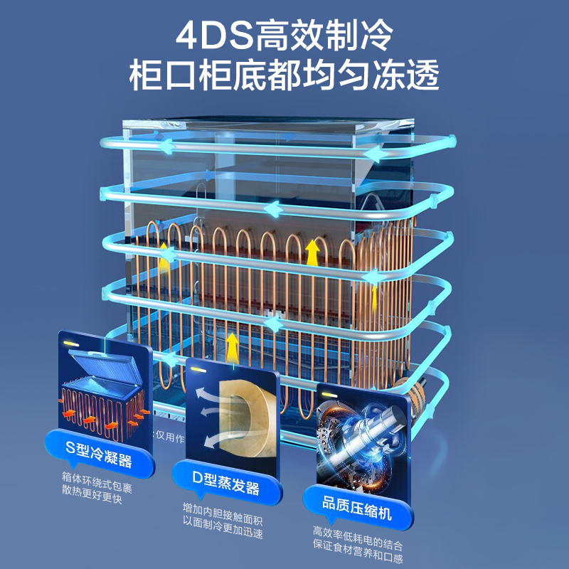 容声(Ronshen)145升小型迷你冰柜家用冷藏冷冻转换单温卧式冷柜 一级能效节能省电底噪BD/BC-145MB
