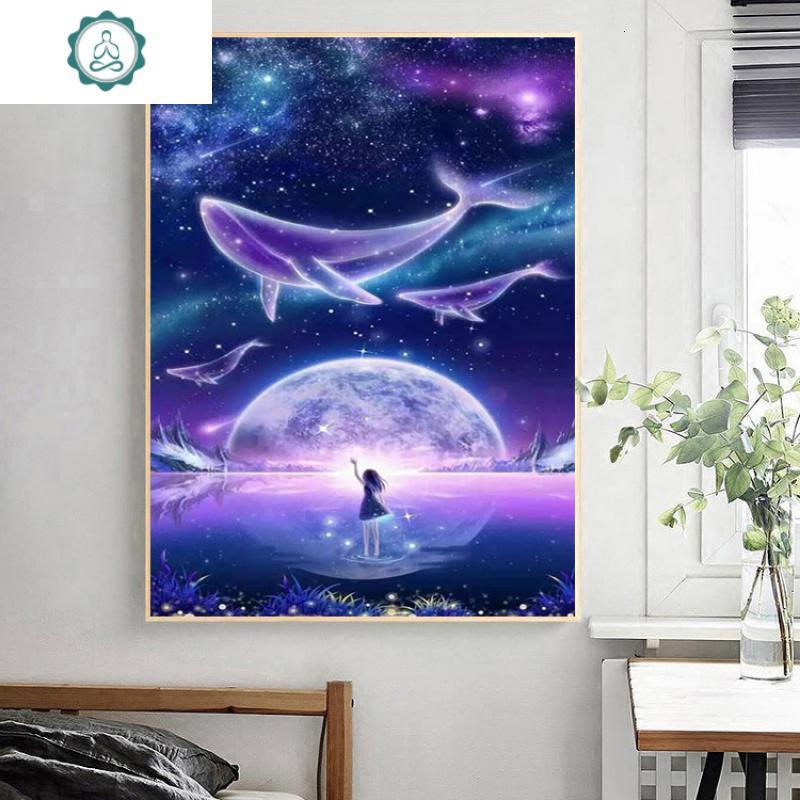 封后(FENGHOU)5D钻石画星空钻石贴十字绣线绣2020新款自己绣客厅钻石绣卡 默认点钻版画布45x60画芯35x5